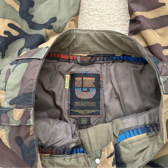 Burton Camouflage Snowboarding Pants - Camo Insulated Winter Waterproof - Picture 5 of 14